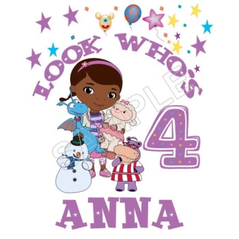 Doc McStuffins  Birthday Personalized Custom T Shirt Iron on Transfer Decal ~#1