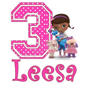 Doc McStuffins  Birthday Personalized Custom T Shirt Iron on Transfer Decal ~#19