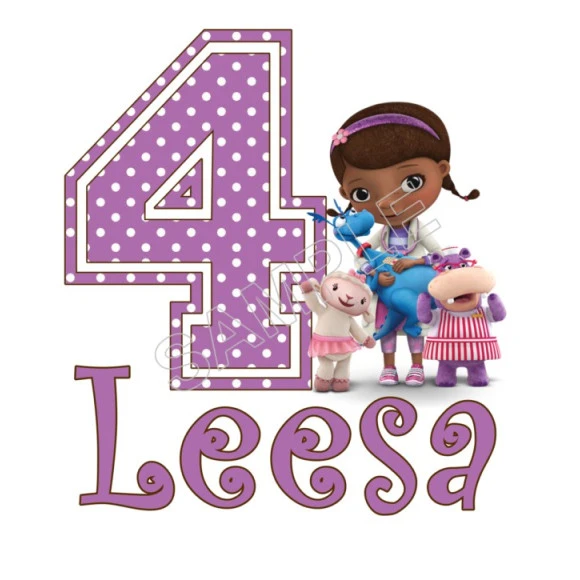 Doc McStuffins  Birthday Personalized Custom T Shirt Iron on Transfer Decal ~#20