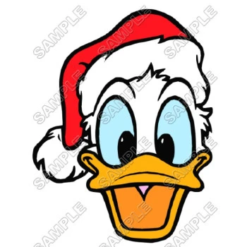 Donald  Duck  Santa Christmas  T Shirt Iron on Transfer  Decal ~#51