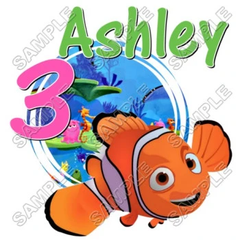 Finding Nemo  Birthday  Personalized  Custom  T Shirt Iron on Transfer Decal ~#11