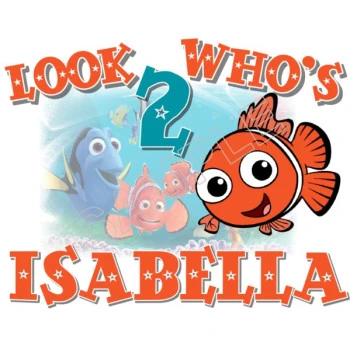 Finding Nemo  Birthday Personalized Custom T Shirt Iron on Transfer Decal ~#46