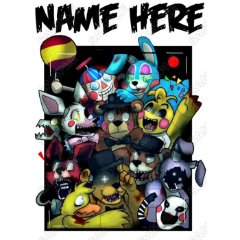 Five Nights at Freddys  Personalized  T Shirt Iron on Transfer Decal ~#3