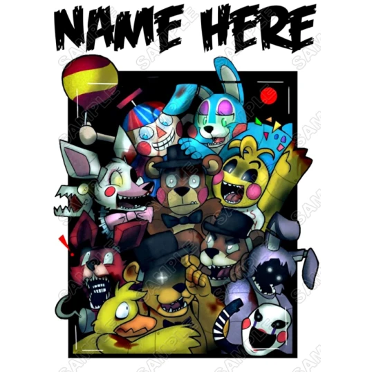 Five Nights at Freddys  Personalized  T Shirt Iron on Transfer Decal ~#3