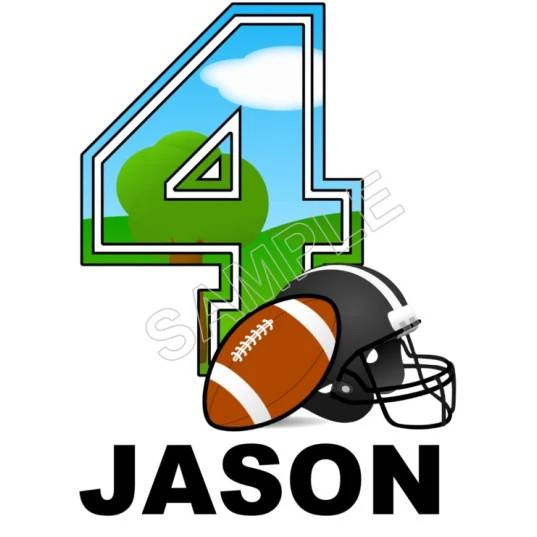 Football  Birthday Personalized Custom T Shirt Iron on Transfer Decal ~#2