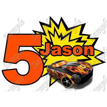 Hot Wheels Race Car  Personalized  Custom  T Shirt Iron on Transfer Decal ~#6