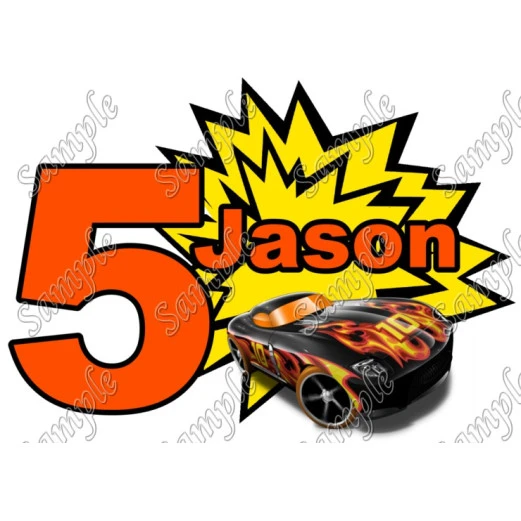 Hot Wheels Race Car  Personalized  Custom  T Shirt Iron on Transfer Decal ~#6