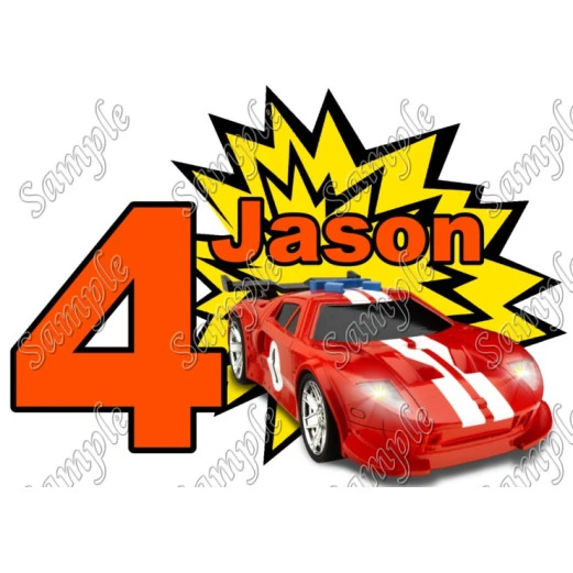 Hot Wheels Race Car  Personalized  Custom  T Shirt Iron on Transfer Decal ~#7