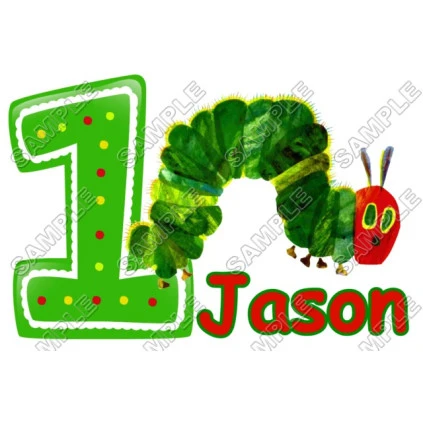 Hungry Caterpillar Birthday  Personalized  Custom  T Shirt Iron on Transfer Decal ~#14
