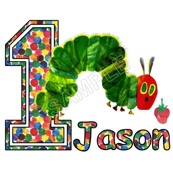 Hungry Caterpillar  Birthday Personalized Custom T Shirt Iron on Transfer Decal ~#20