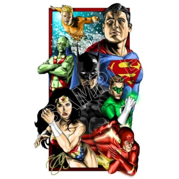 Justice League Super Heroes T Shirt Iron on Transfer Decal ~#6
