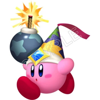 Kirby Bomb T Shirt Iron on Transfer  Decal  ~#8