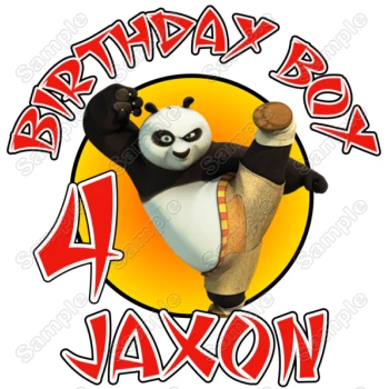 Kung Fu Panda  Birthday  Personalized  Custom  T Shirt Iron on Transfer Decal ~#2