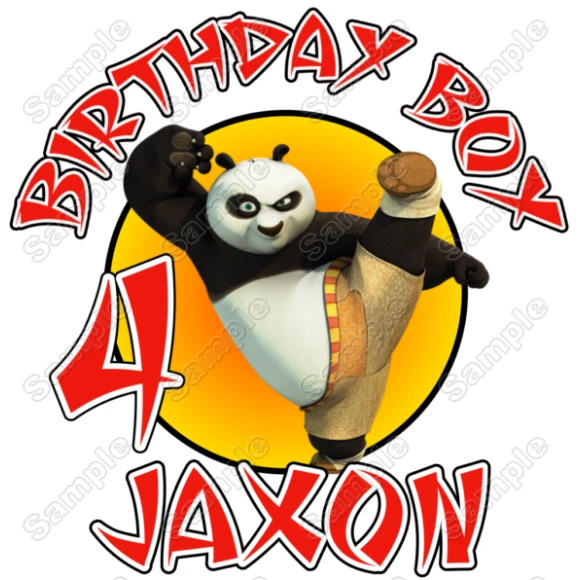 Kung Fu Panda  Birthday  Personalized  Custom  T Shirt Iron on Transfer Decal ~#2