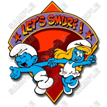 Let's Smurf  T Shirt Iron on Transfer Decal ~#23