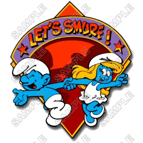Lets Smurf  T Shirt Iron on Transfer Decal ~#23