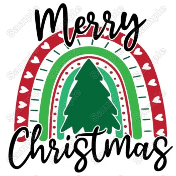 Merry Christmas T shirt  Heat Iron on Transfer #1