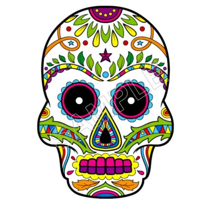 Mexican Sugar Skull  T Shirt Iron on Transfer  Decal  ~#11