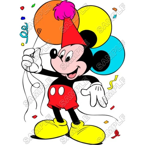 Mickey Mouse Birthday T Shirt Iron on Transfer Decal ~#10