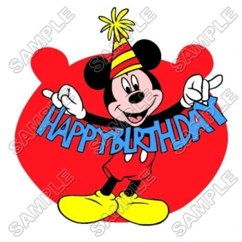 Mickey Mouse Birthday T Shirt Iron on Transfer Decal ~#26