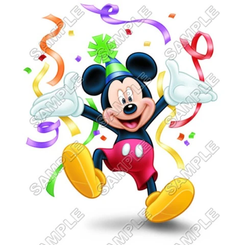 Mickey Mouse Birthday T Shirt Iron on Transfer Decal ~#6