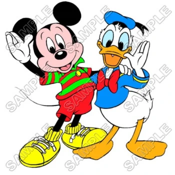 Mickey Mouse Donald Duck  T Shirt Iron on Transfer Decal ~#16