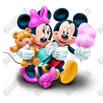 Mickey Mouse and Minnie Mouse T Shirt Iron on Transfer Decal ~#30