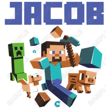 Minecraft Personalized  Iron on Transfer  ~#1