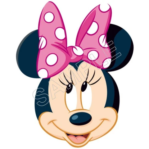 Minnie Mouse Pink Bow  T Shirt Iron on Transfer  Decal  ~#36