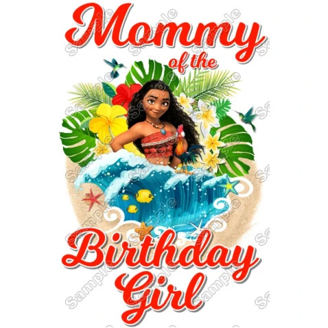 Moana  Birthday Custom Personalized  Shirt Iron on Transfer ~#4