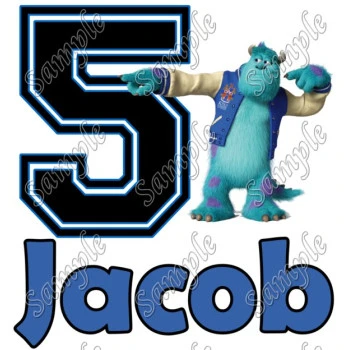 Monsters, Inc.  Birthday  Personalized  Custom  T Shirt Iron on Transfer Decal ~#1