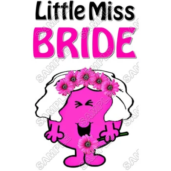 Mr Men and Little Miss Bride T Shirt Iron on Transfer Decal ~#32