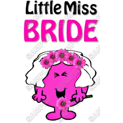 Mr Men and Little Miss Bride T Shirt Iron on Transfer Decal ~#32