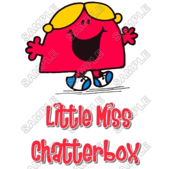 Mr Men and Little Miss  Chatterbox  T Shirt Iron on Transfer Decal ~#26