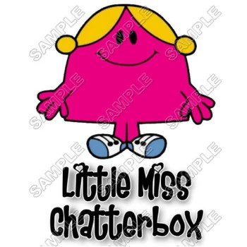 Mr Men and Little Miss Chatterbox T Shirt Iron on Transfer Decal ~#27