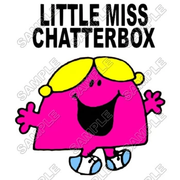 Mr Men and Little Miss Chatterbox T Shirt Iron on Transfer Decal ~#33