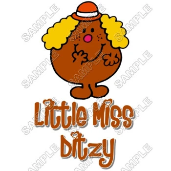 Mr Men and Little Miss Ditzy T Shirt Iron on Transfer Decal ~#28