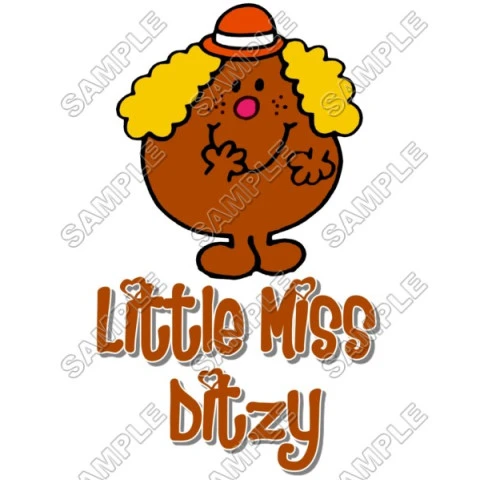 Mr Men and Little Miss Ditzy T Shirt Iron on Transfer Decal ~#28