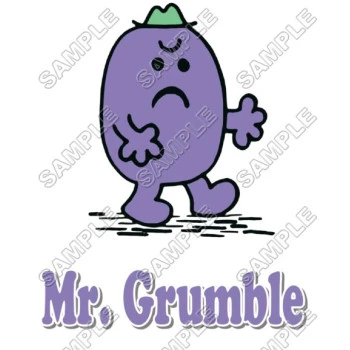 Mr Men and Little Miss Mr. Grumble  T Shirt Iron on Transfer Decal ~#5