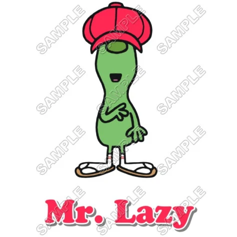 Mr Men and Little Miss Mr. Lazy T Shirt Iron on Transfer Decal ~#2