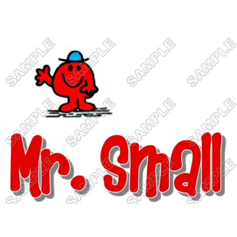 Mr Men and Little Miss Mr. Small T Shirt Iron on Transfer Decal ~#19