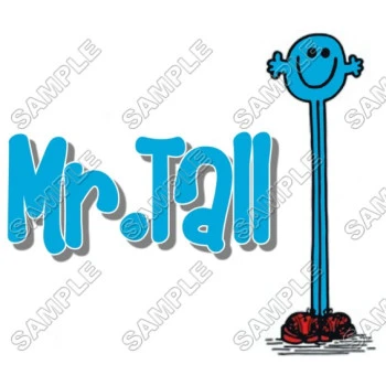 Mr Men and Little Miss Mr. Tall  T Shirt Iron on Transfer Decal ~#20