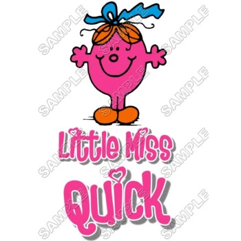 Mr Men and Little Miss Quick  T Shirt Iron on Transfer Decal ~#51