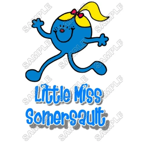Mr Men and Little Miss Somersault T Shirt Iron on Transfer Decal ~#55