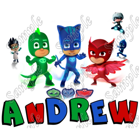 PJ Masks Personalized  Iron on Transfer  ~#1