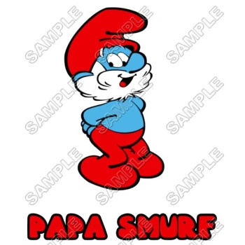 Papa Smurf  T Shirt Iron on Transfer Decal ~#8