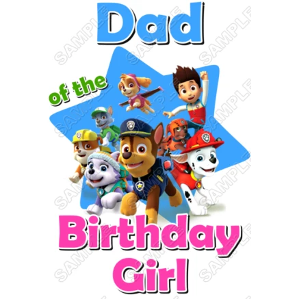 Paw Patrol  Birthday Custom Personalized  Iron on Transfer ~#1