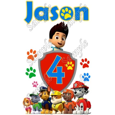 Paw Patrol Personalized Birthday Iron on Transfer Decal ~#6