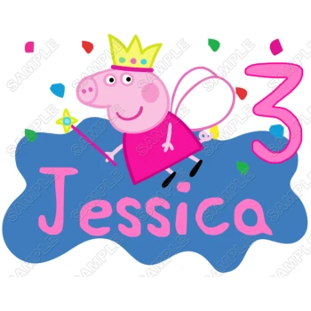 Peppa Pig  Personalized  Custom  Birthday T Shirt Iron on Transfer Decal ~#1