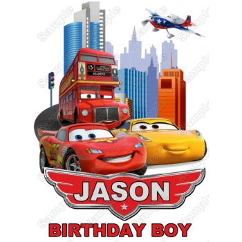 Pixar Cars  Birthday Custom Personalized  Shirt Iron on Transfer ~#3